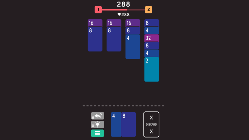 Screenshot of 2048 Cartas