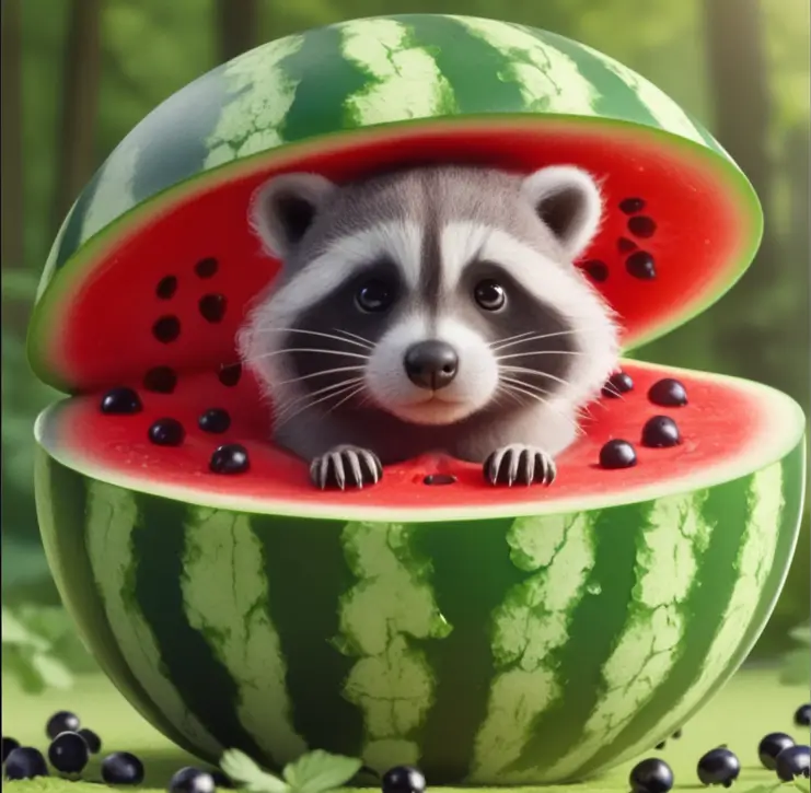 Raccooni Watermelunni